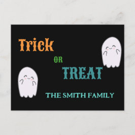 Söt spök trick or treat halloween helg vykort