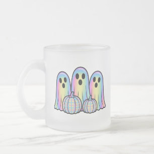 Söt spök trio Halloween-kaffemug – Bedårande Frostad Glasmugg