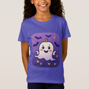 Söt spökande och jack-o-lanter för Halloween 🦇 T Shirt