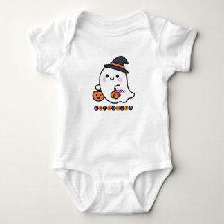 Söt spökbaby med halloween-tröja för spädbarn t shirt
