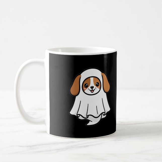 Söt spökbeagle Halloween Kaffemugg (Vänster)