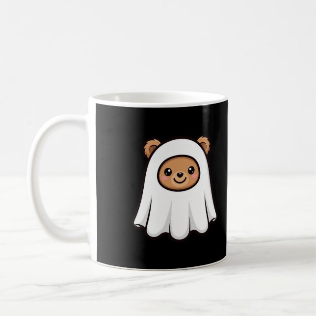 Söt spökbjörn Halloween Kaffemugg (Vänster)