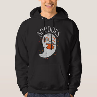 Söt spökbok läsning Halloween lärare topp Hoodie