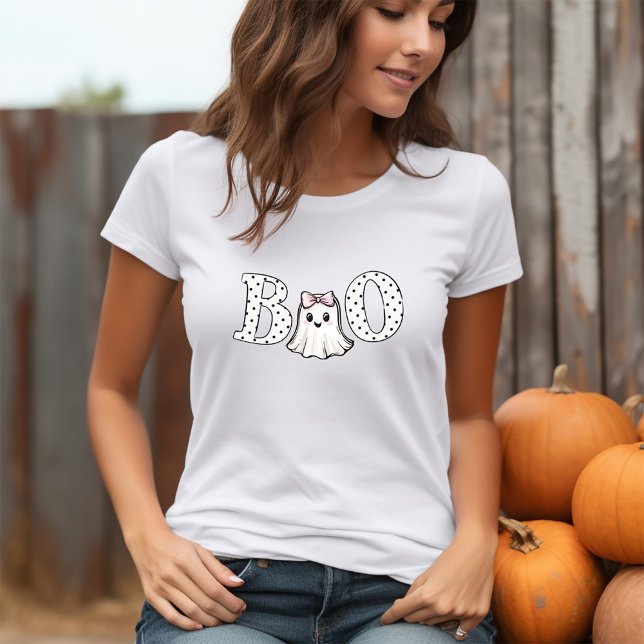 Söt spökboo Halloween-tröja T Shirt (Halloween Ghost  Boo Shirt)