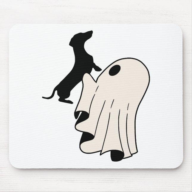 Söt Spökdachshund Älskare Musmatta (Framsidan)