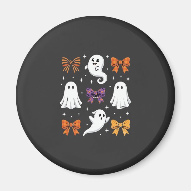Söt spökdesign med slingor Halloween_1 Magnet (Framsidan)