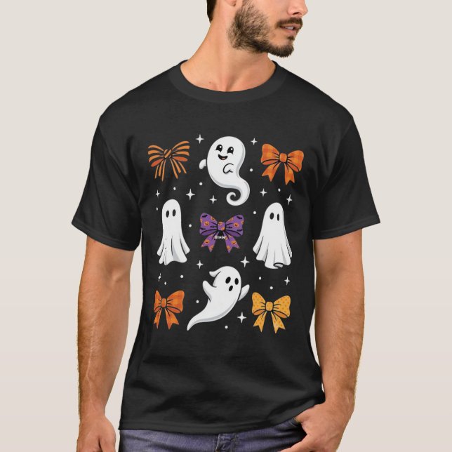 Söt spökdesign med slingor Halloween_1 T Shirt (Framsida)