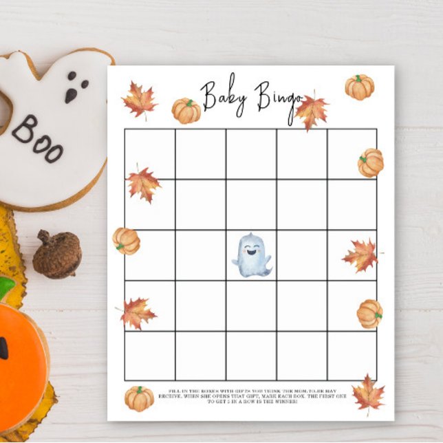Söt spöke - Baby shower bingo spel (Skapare uppladdad)