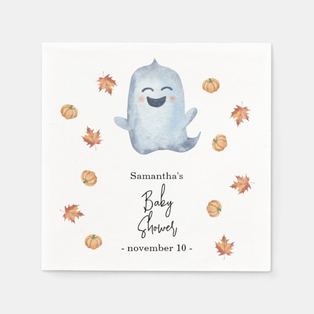 Söt spöke - baby shower pappersservett (Framsidan)