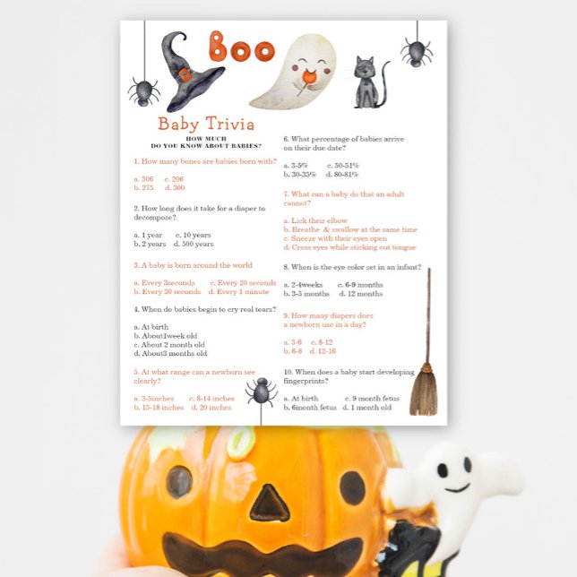 Söt spöke - Baby Trivia | Baby Shower Lek (Skapare uppladdad)