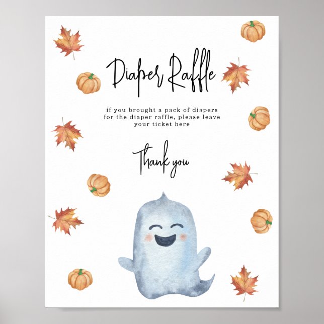 Söt spöke - Blöjtombola spel Poster (Framsidan)