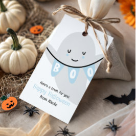 SÖT SPÖKE BOO HALLOWEEN BARN LEKSAK PRESENTETIKETT