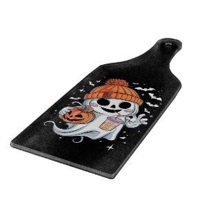 Söt spöke dricker kaffe Halloween Iced Coffee