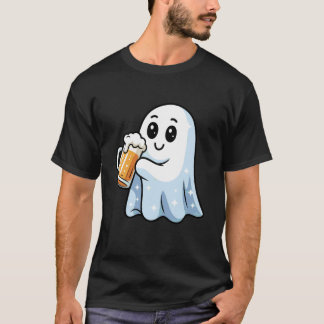 Söt spöke dricker öl Halloween småpojkar Ki T Shirt
