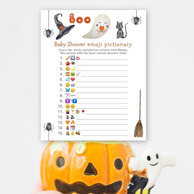 Söt spöke - Emoji bildspel baby shower (Skapare uppladdad)