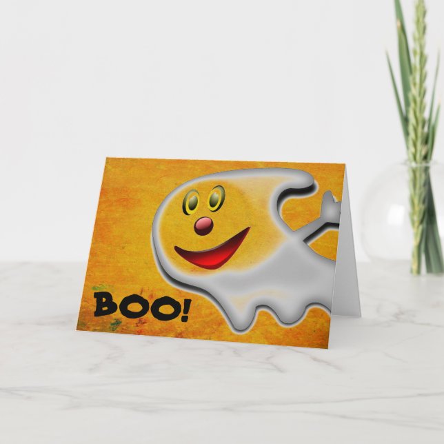 Söt spöke, Halloween-vik kort (Framsida)