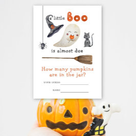 Söt spöke, Hur många pumpor baby shower spel Tilläggskort