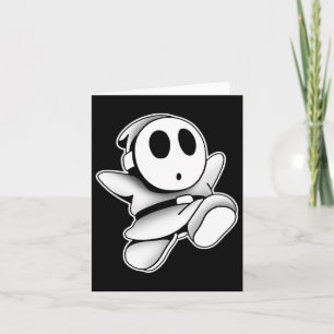 Söt spöke iförd mask Skum svartkonst Kort