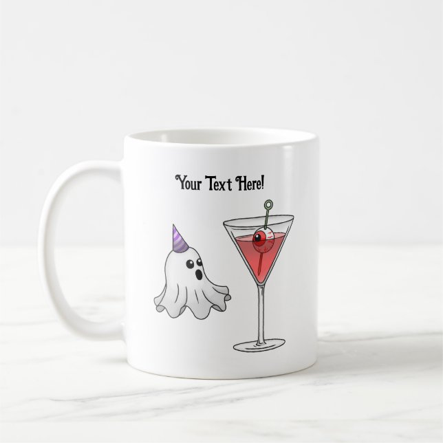 Söt spöke & läskig cocktail kaffemugg (Vänster)