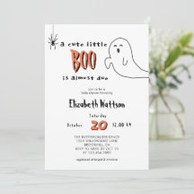 Söt spöke Lilla Boo är nästan här - Baby Shower