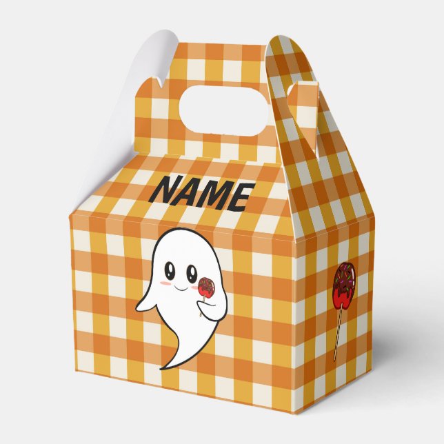 Söt spöke med glaserat äpple presentaskar (Framsidan Sidan)