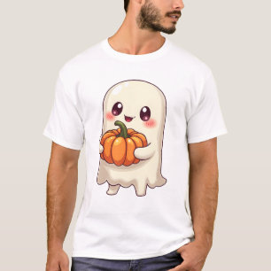 Söt spöke med pumpa � Rolig Halloween T Shirt