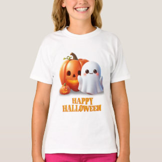 Söt spöke & pumpa Gott Halloween T Shirt