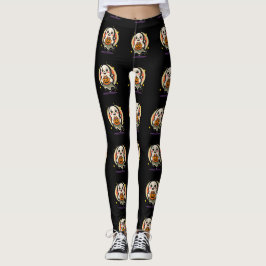 Söt spöke som håller pumpa godis hink Retro Hallow Leggings