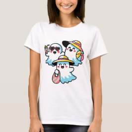 Söt Spöken på Beach T Shirt