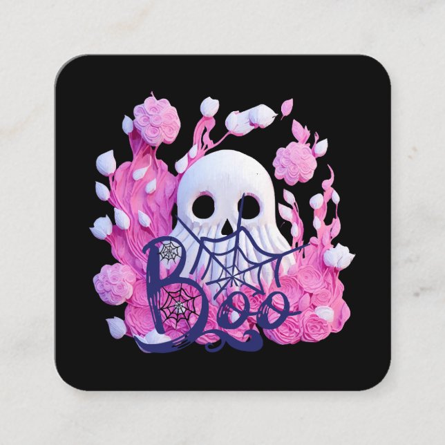 Söt spöket Halloween boop pack Fyrkantigt Visitkort (Framsida)