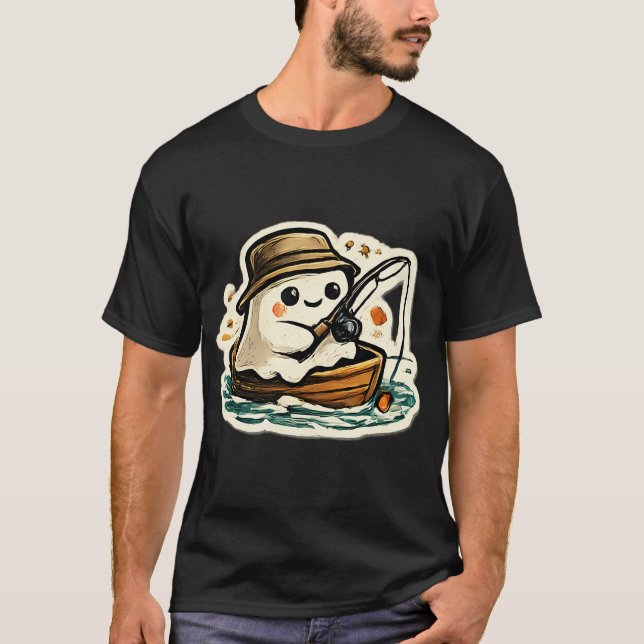 Söt Spökfiskeäventyr T Shirt (Framsida)