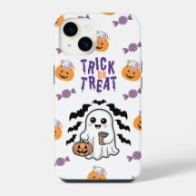Söt spökhalloween iPhone-fodral för trick or treat