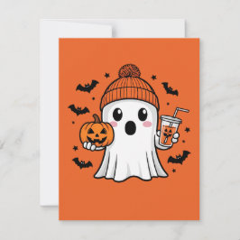 Söt spökhalloween julkort