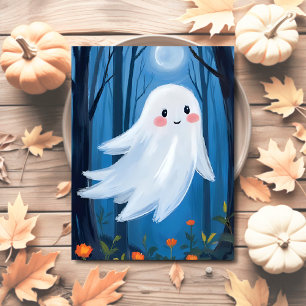 Söt spökhalloween kuslig helg vykort