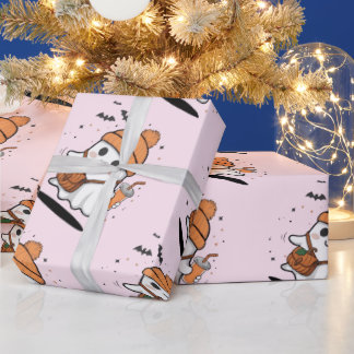 Söt spökhalloween presentpapper