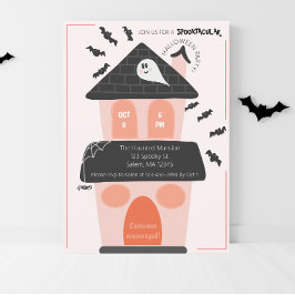 Söt spökhus barn Halloween-fest Inbjudningar