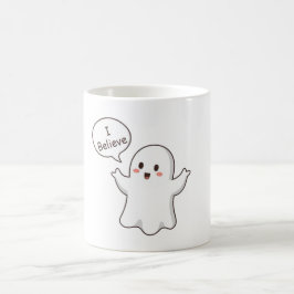 Söt spökillustration jag tror tecknad serie kaffemugg