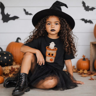 Söt spökkaffekopp för småbarn Halloween T-Shirt