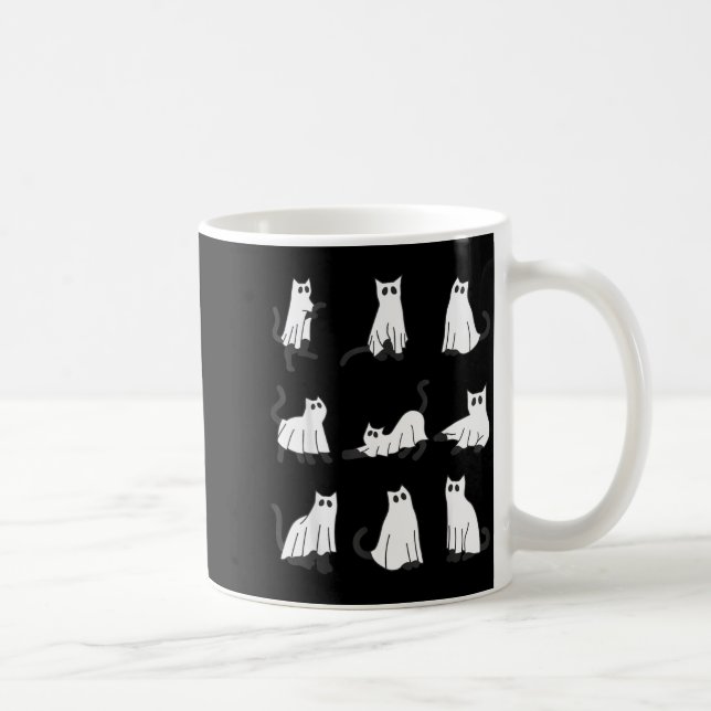 Söt spökkat Rolig Halloween-design spökkat Kaffemugg (Höger)