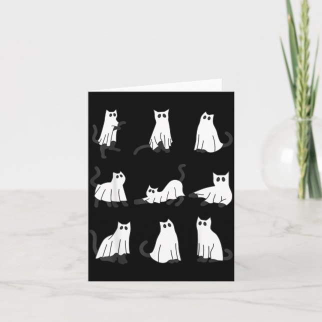 Söt spökkat Rolig Halloween-design spökkat Kort (Framsida)