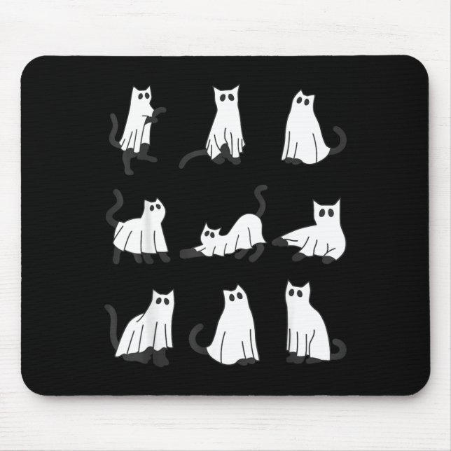 Söt spökkat Rolig Halloween-design spökkat Musmatta (Framsidan)