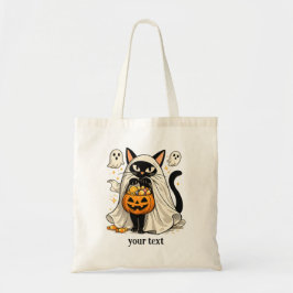 Söt spökkat trick or treat halloween tygkasse