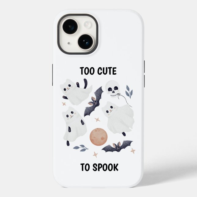 Söt spökkatthalloween för söt för att skrämma (Baksida)