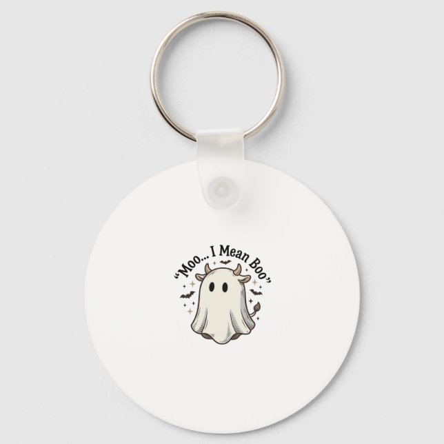 Söt spökko Halloween-mö, menar boo-tröja Desi Nyckelring (Framsida)