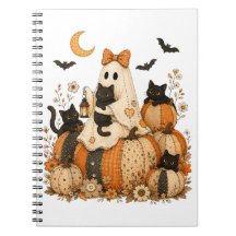 Söt spöklik Halloween-ande med svarta katter