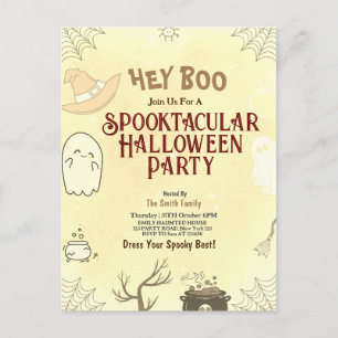Söt spöklik Halloween-fest-inbjudan  Vykort