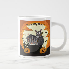 Söt spöklik Halloween-fladdermusfest Jumbo Mugg