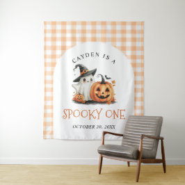 Söt spöklik Halloween-ghost 1-års födelsedag