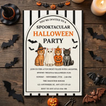 Söt spöklik Halloween-kattfest