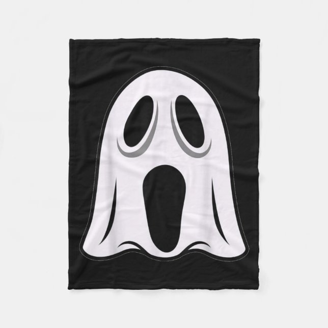 Söt spöklik Halloween-kostym för spöken Fleecefilt (Framsidan)
